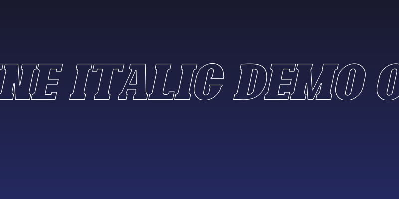 Bonaro Outline Italic Demo Outline Italic Social Header