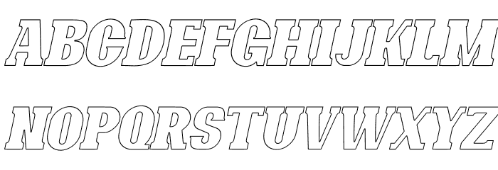 Bonaro Outline Italic Demo Outline Italic Font LOWERCASE