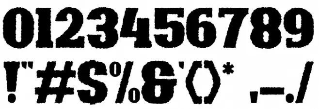 Bonaro Rough Demo Rough Font OTHER CHARS