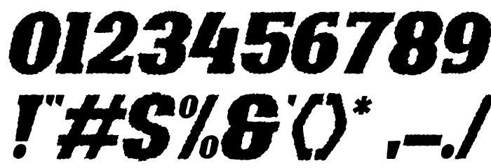 Bonaro Rough Italic Demo Rough Italic Font OTHER CHARS