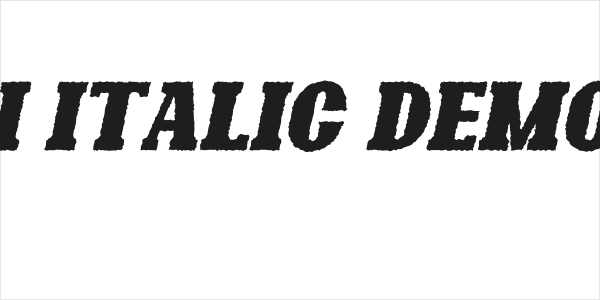 Bonaro Rough Italic Demo Rough Italic Logo