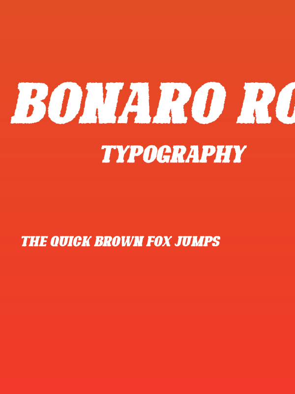 Bonaro Rough Italic Demo Rough Italic Poster