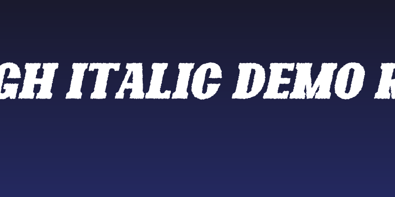 Bonaro Rough Italic Demo Rough Italic Social Header