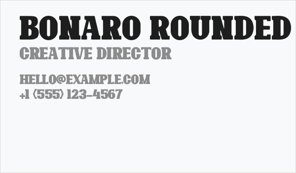 Bonaro Rounded Demo Rounded Business Card