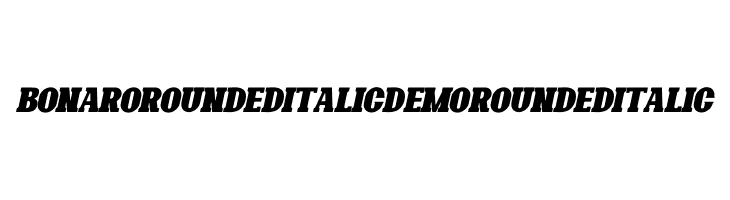 Bonaro Rounded Italic Demo Rounded Italic  font caratteri gratis