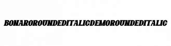 Bonaro Rounded Italic Demo Rounded Italic  Free Fonts Download