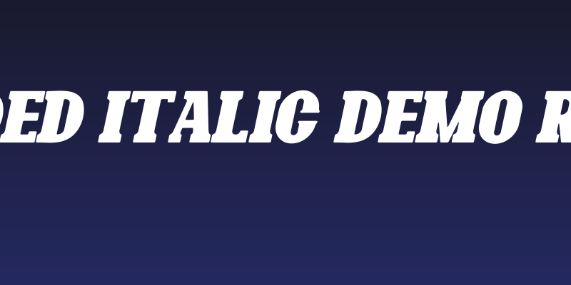 Bonaro Rounded Italic Demo Rounded Italic Social Header