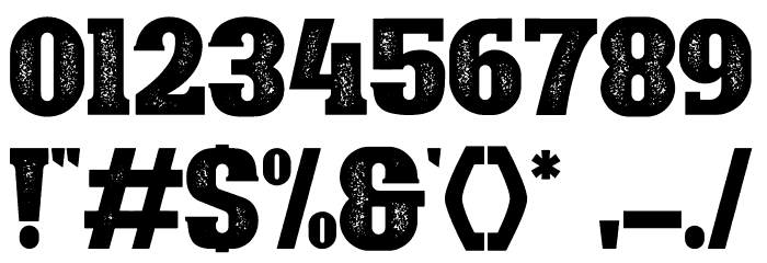 Bonaro Stamp Demo Stamp Font OTHER CHARS