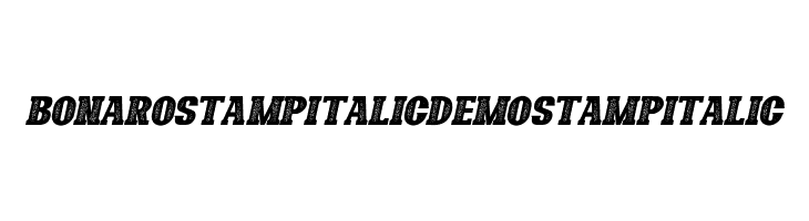 Bonaro Stamp Italic Demo Stamp Italic  Frei Schriftart Herunterladen