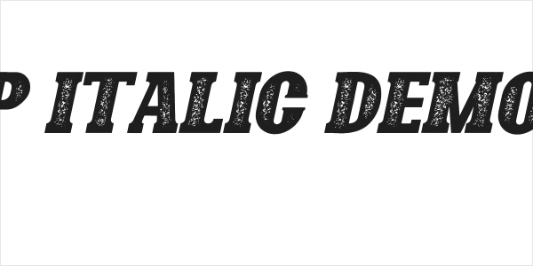 Bonaro Stamp Italic Demo Stamp Italic Logo