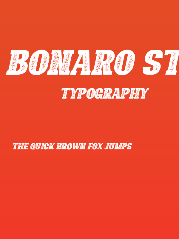 Bonaro Stamp Italic Demo Stamp Italic Poster