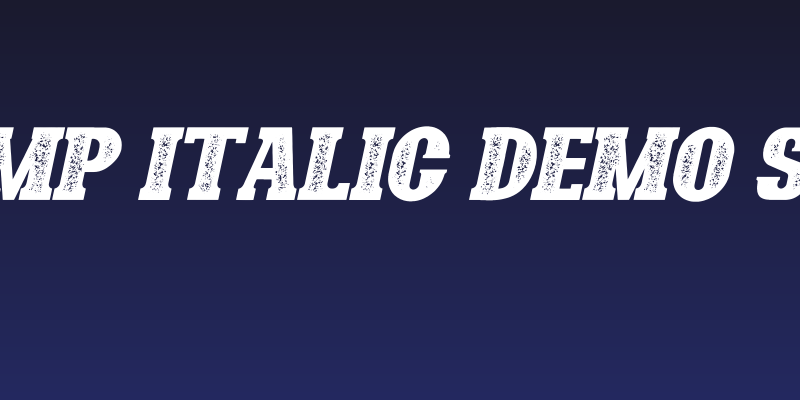 Bonaro Stamp Italic Demo Stamp Italic Social Header