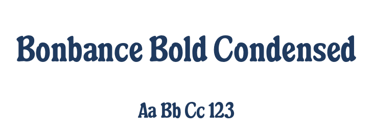 Bonbance Bold Condensed Font Preview