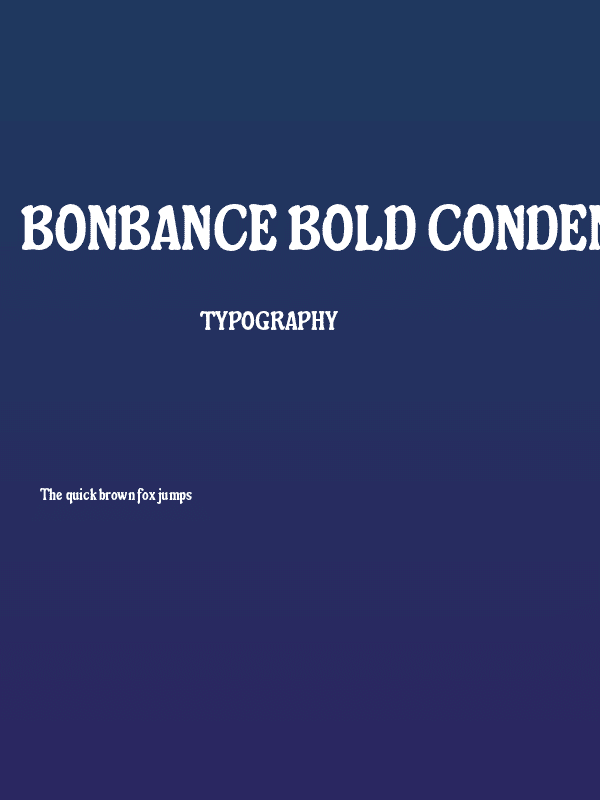 Bonbance Bold Condensed Poster
