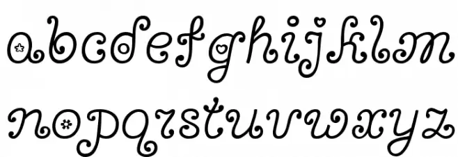 Bonbon फ़ॉन्ट लोअरकेस