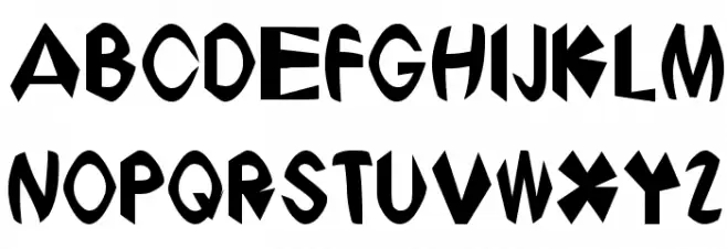 Bonbots Schriftart Groß