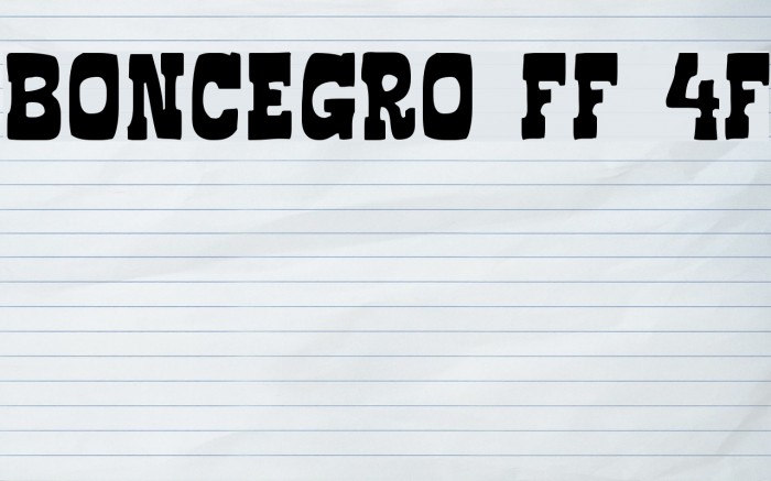 Boncegro FF 4F Fonte examples