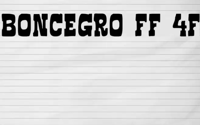 Boncegro FF 4F Font examples