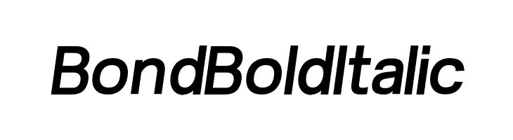 Bond Bold Italic  Descarca Fonturi Gratis