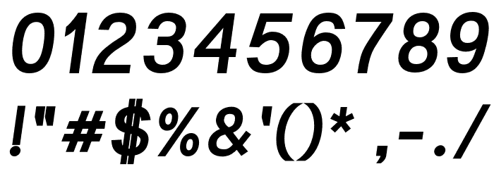 Bond Bold Italic Font OTHER CHARS