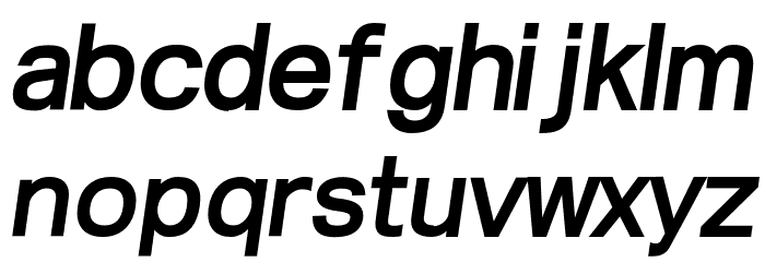 Bond Bold Italic Font LOWERCASE