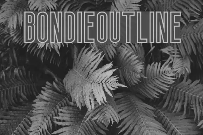 Bondie-Outline Font examples
