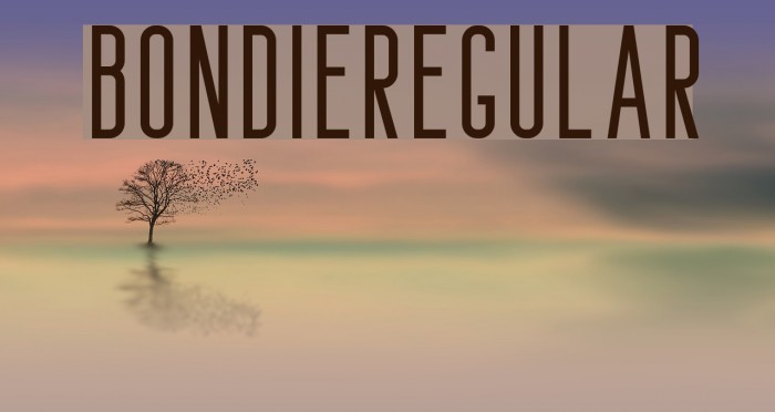 Bondie-Regular Font examples