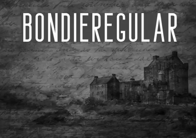 Bondie-Regular Font examples