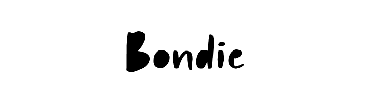 Bondie  フリーフォントのダウンロード