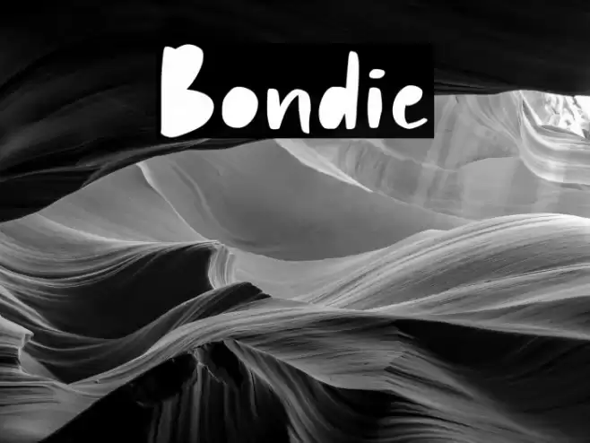 Bondie Font examples
