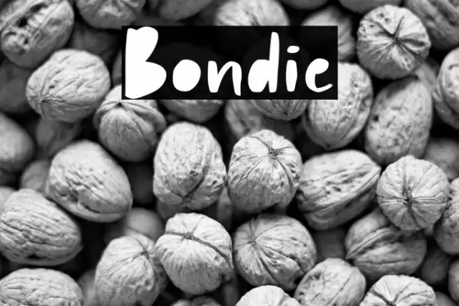 Bondie Font examples