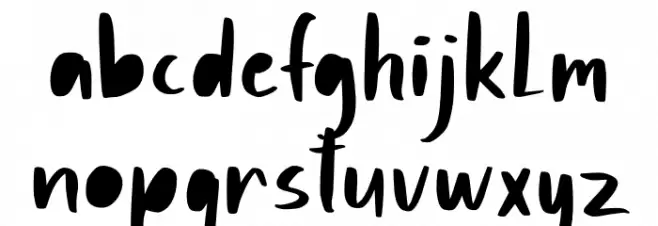 Bondie Schriftart Kleinbuchstaben