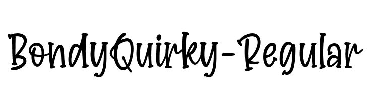 BondyQuirky-Regular  Free Fonts Download