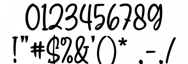 BondyQuirky-Regular Font OTHER CHARS