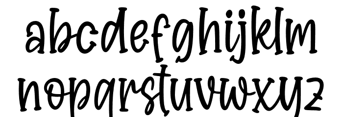BondyQuirky-Regular Font LOWERCASE