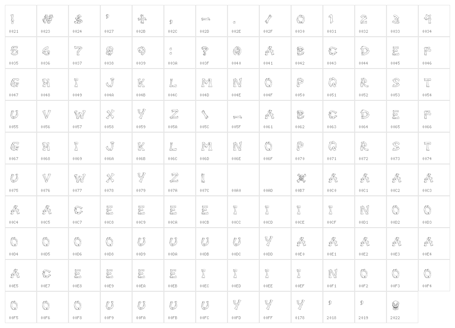 Bone Brigade Character Map