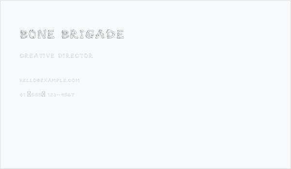 Bone Brigade Business Card