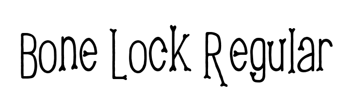 Bone Lock Regular  Frei Schriftart Herunterladen