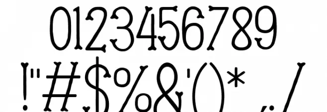 Bone Lock Regular Font OTHER CHARS