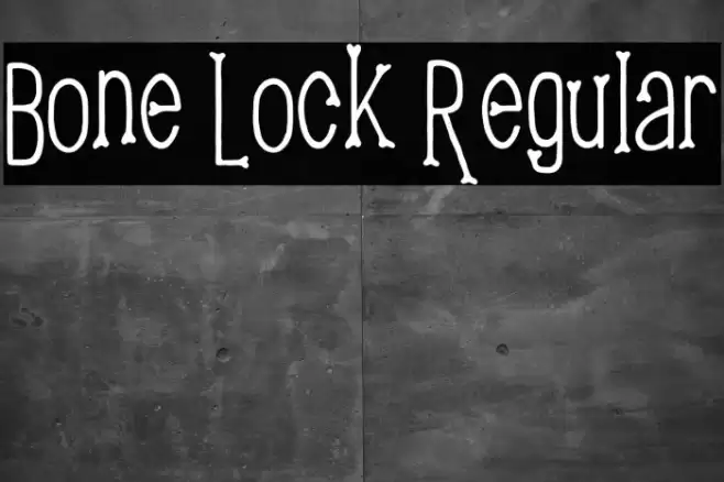 Bone Lock Regular Font examples