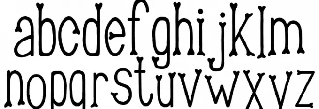Bone Lock Regular フォント 小文字