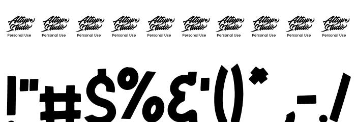 Bone Master - Personal Use Font OTHER CHARS