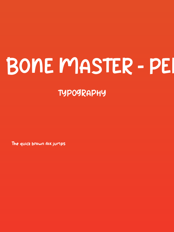 Bone Master - Personal Use Poster
