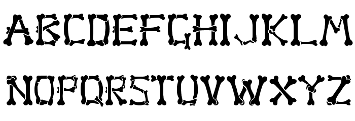 Bone Regular Font LOWERCASE