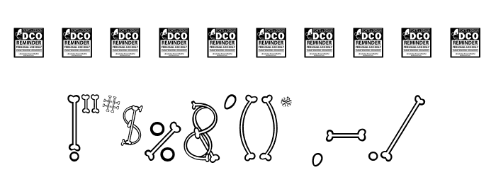 Bone Sticks_PersonalUseOnly Font OTHER CHARS