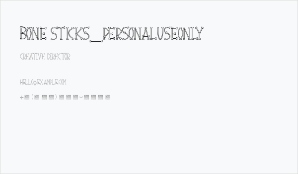 Bone Sticks_PersonalUseOnly Business Card