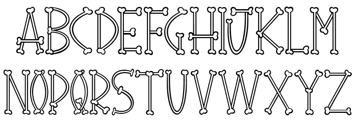 Bone Sticks_PersonalUseOnly Font LOWERCASE