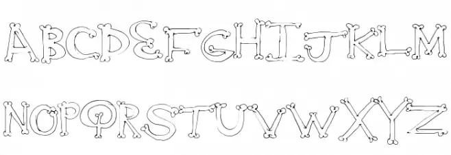 BoneYard Font LOWERCASE