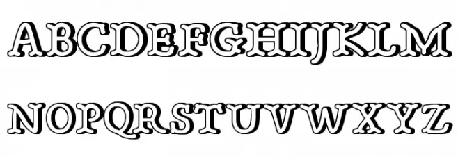 Bonebastic Outline Шрифта ВЕРХНИЙ