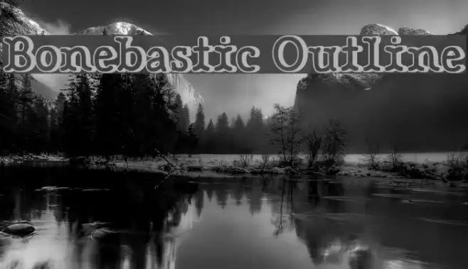 Bonebastic Outline Font examples